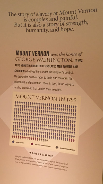  Personal Photograph from slavery exhibit in museum at  George Washington's  Mount Vernon.